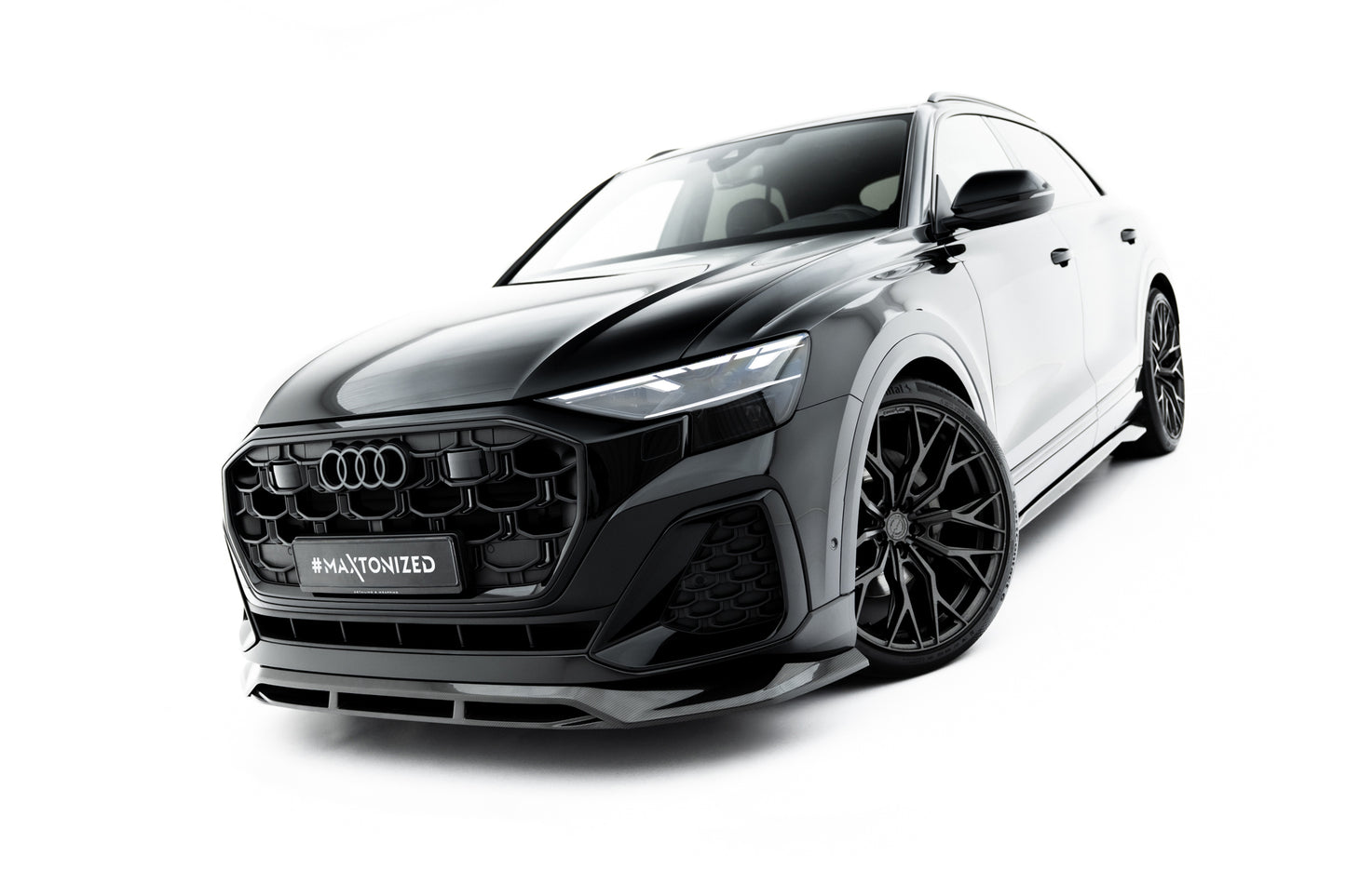 Prepreg carbon fiber front splitter audi sq8 / q8 s-line mk1 facelift