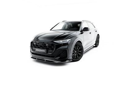 Prepreg carbon fiber front splitter audi sq8 / q8 s-line mk1 facelift