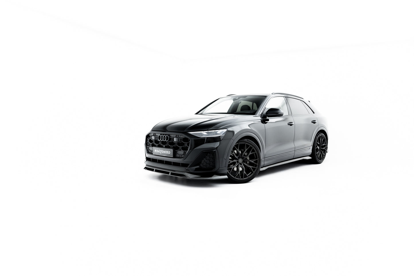Prepreg carbon fiber front splitter audi sq8 / q8 s-line mk1 facelift
