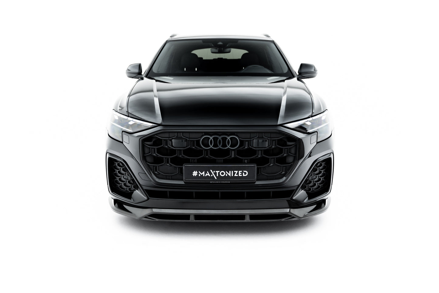 Prepreg carbon fiber front splitter audi sq8 / q8 s-line mk1 facelift