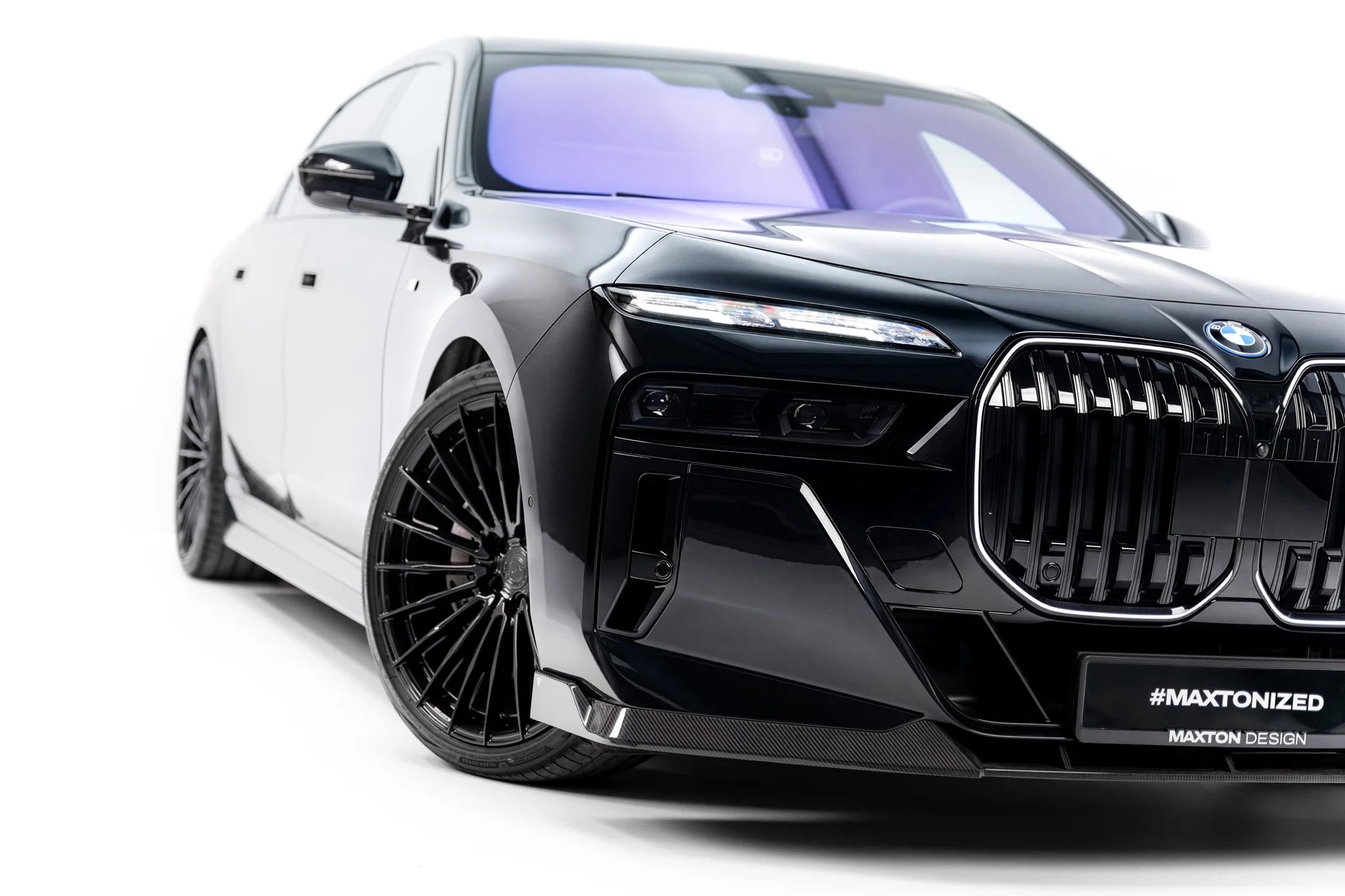 Prepreg carbon fiber front splitter bmw 7 m-pack / m760e / i7 m-pack g70