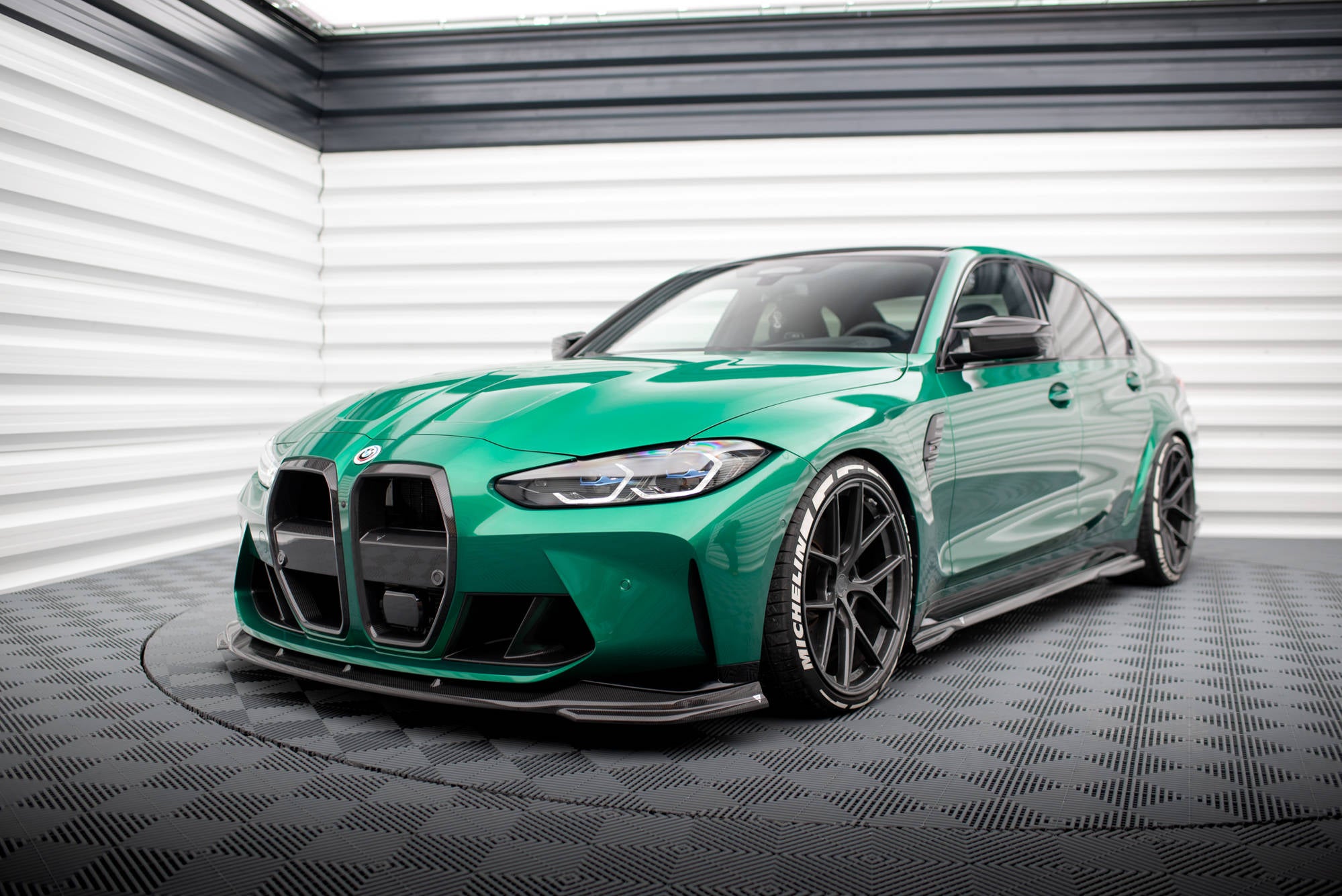 Prepreg carbon fiber front splitter v.2 bmw m3 sedan / touring g80 / g81