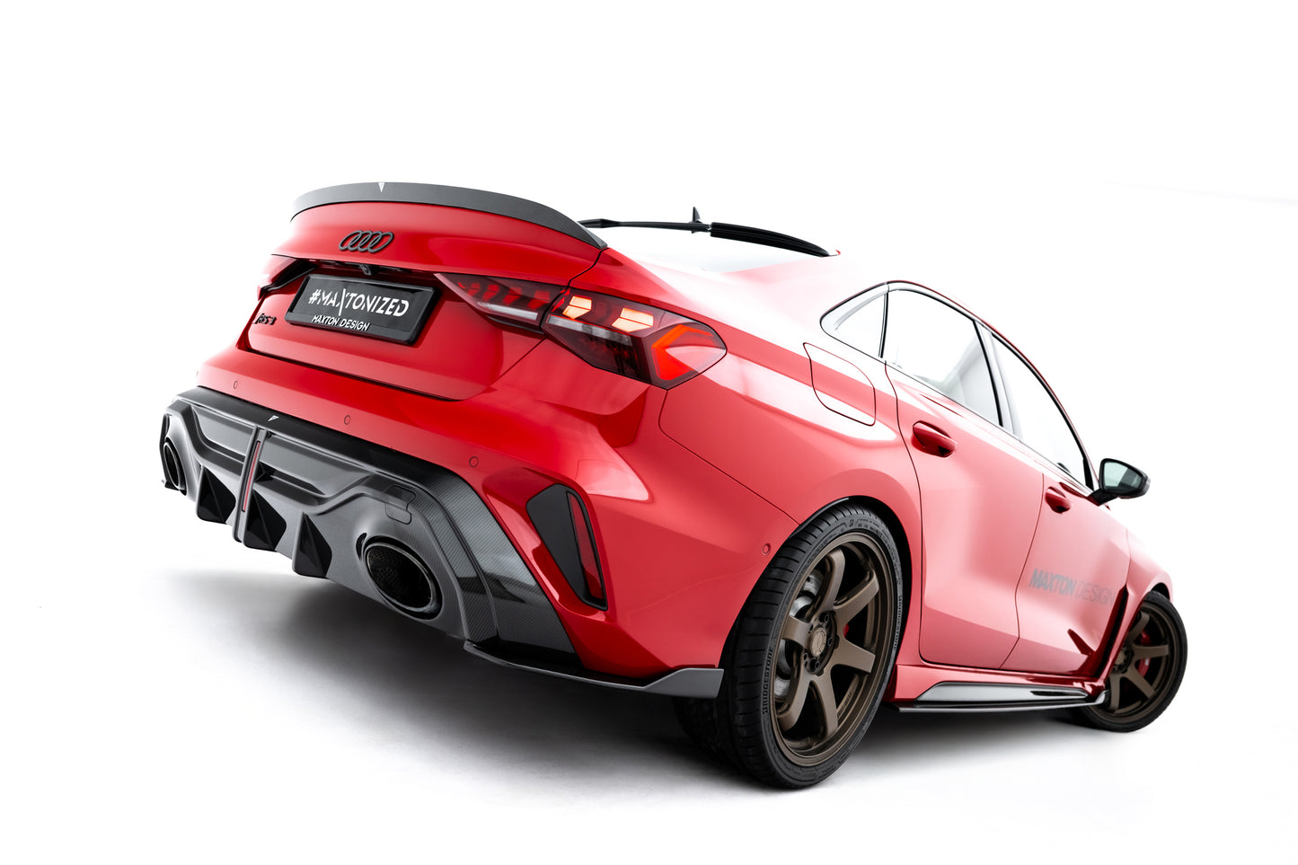 Prepreg carbon fiber rear diffuser audi rs3 sedan 8y facelift