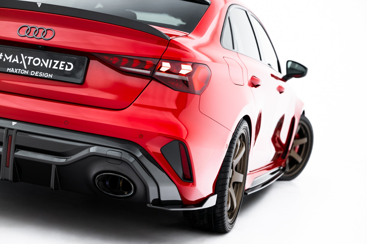 Prepreg carbon fiber rear diffuser audi rs3 sedan 8y facelift