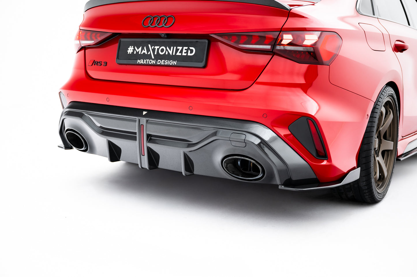 Prepreg carbon fiber rear diffuser audi rs3 sedan 8y facelift