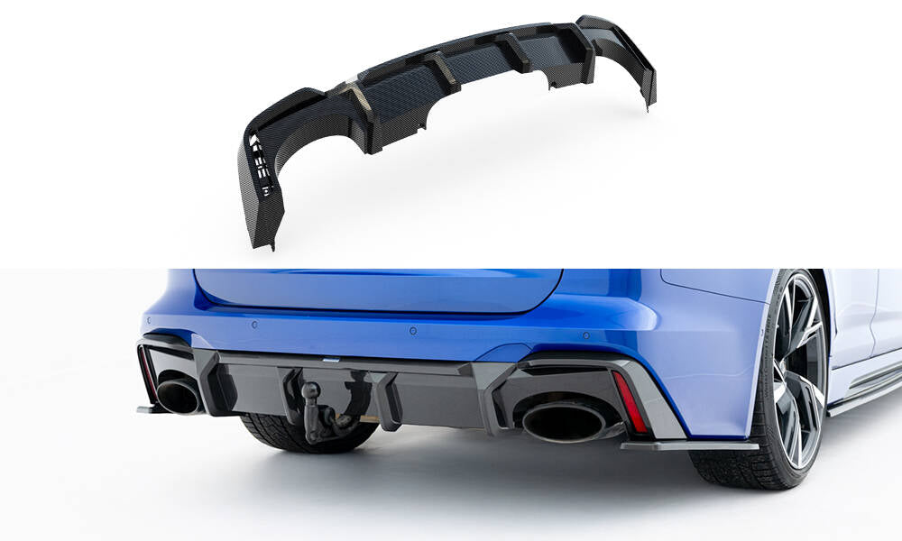 Prepreg -hiilikuidun takaosa diffuusi Audi RS6 C8 (versio hinauspalkissa)