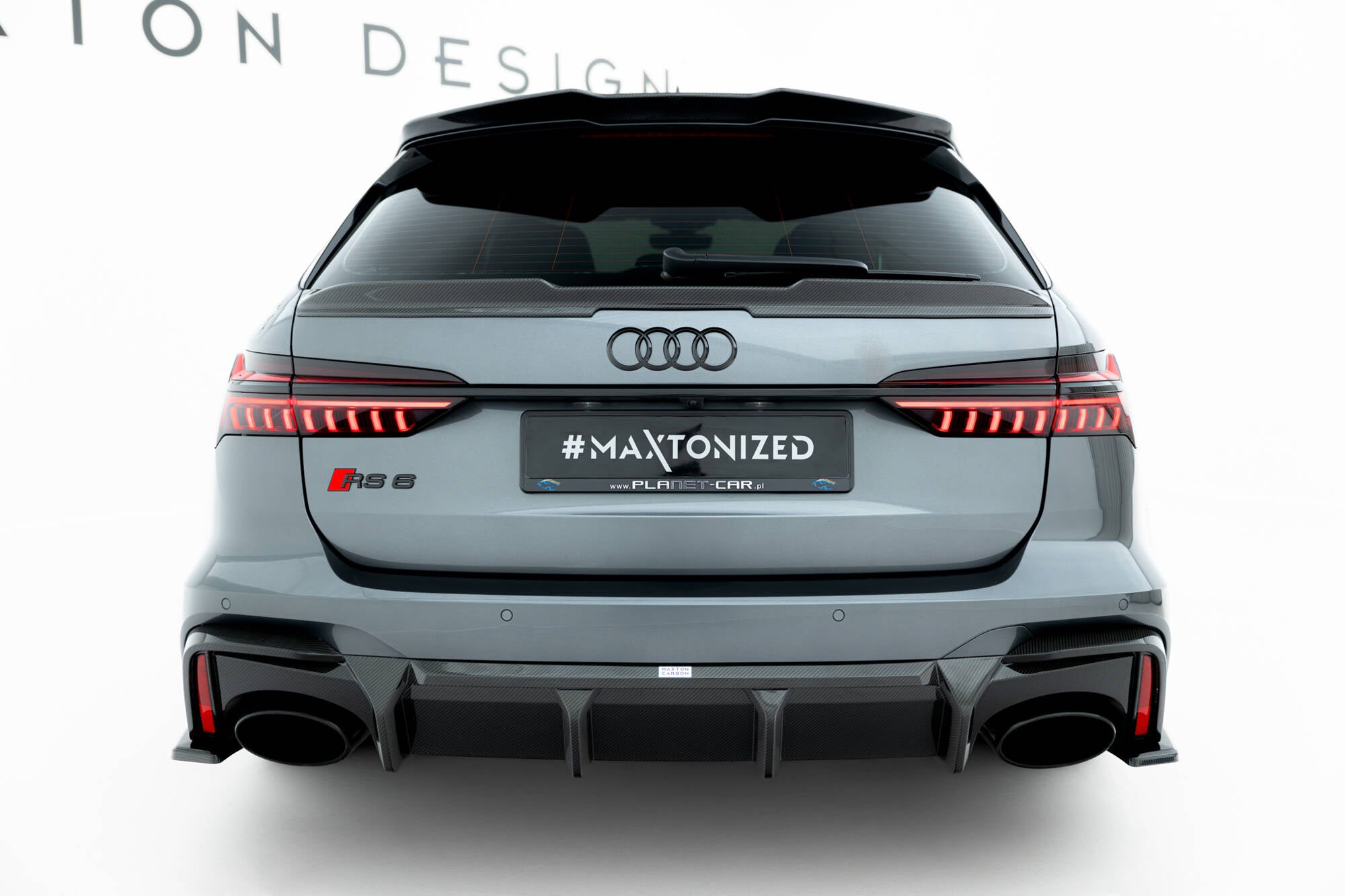 Prepreg -hiilikuidun takaosan diffuusi Audi RS6 C8 (versio ilman hinauspalkkia)