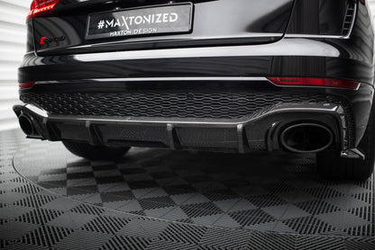 Prepreg carbon fiber rear diffuser audi rsq8 mk1