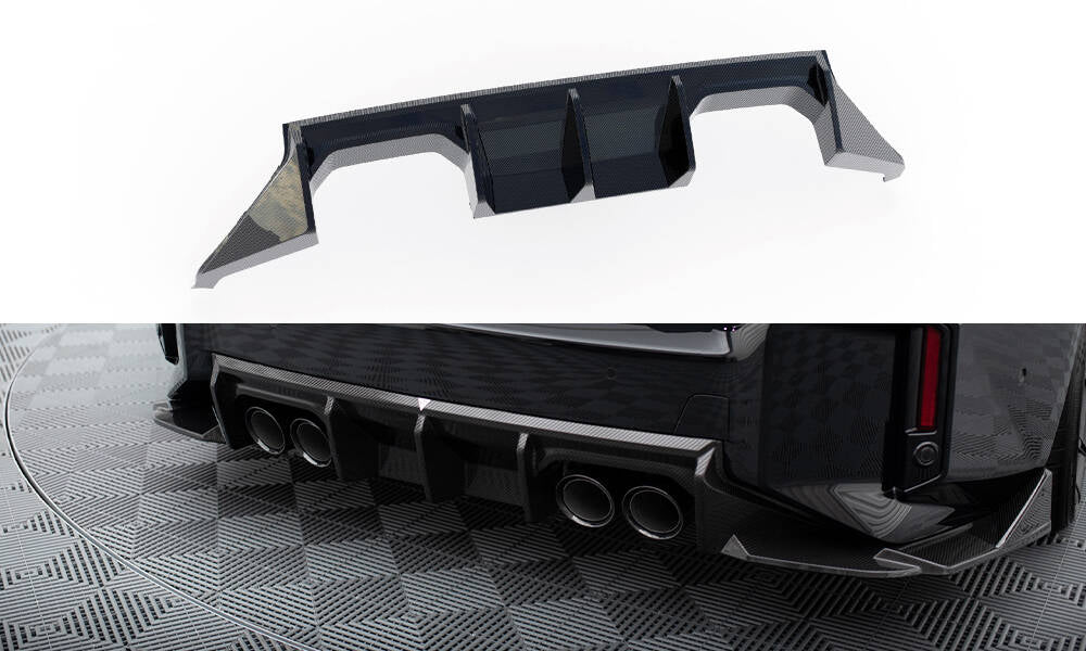 Prepreg carbon fiber rear diffuser bmw m2 g87
