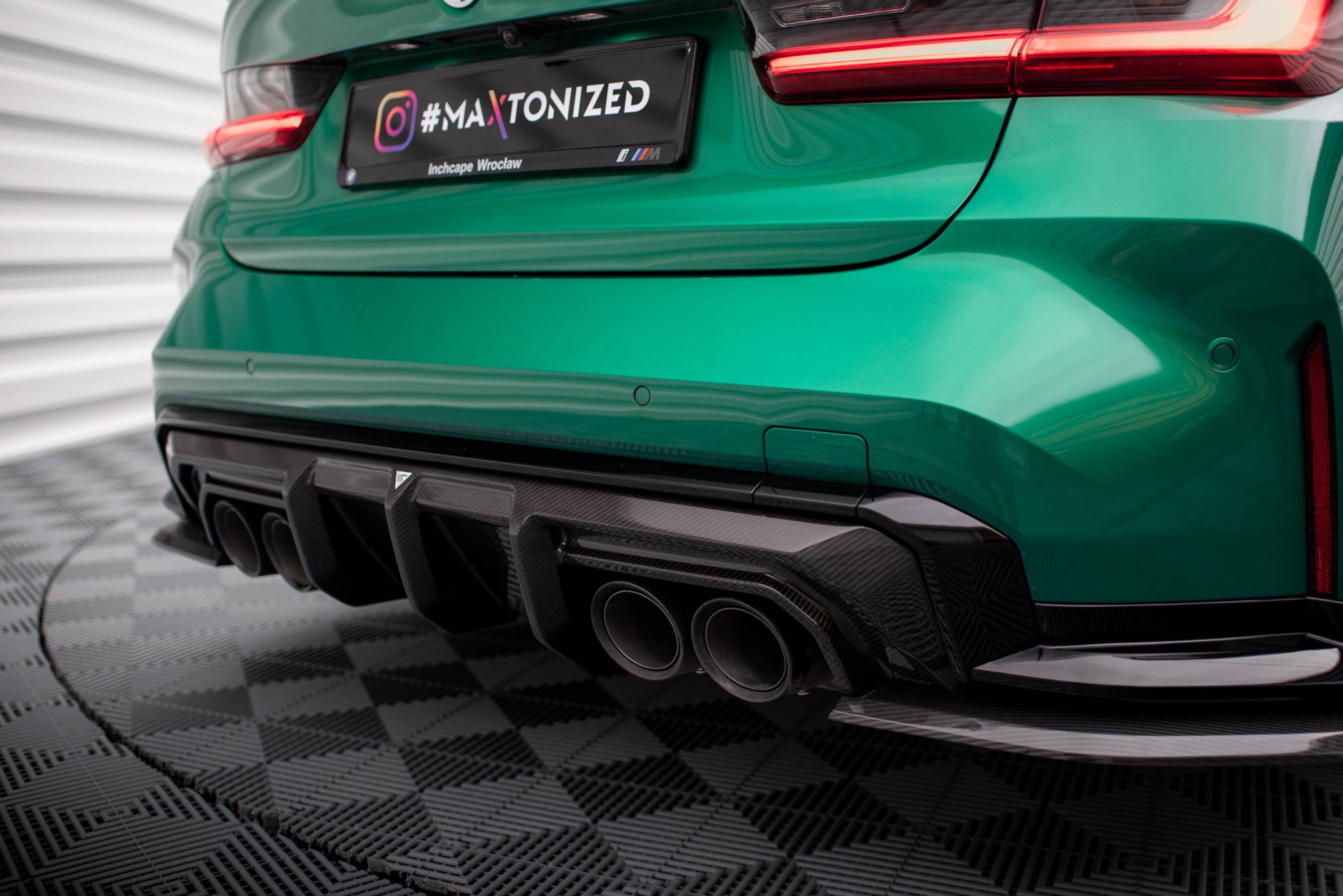 Prepreg carbon fiber rear diffuser bmw m3 sedan / touring g80 / g81