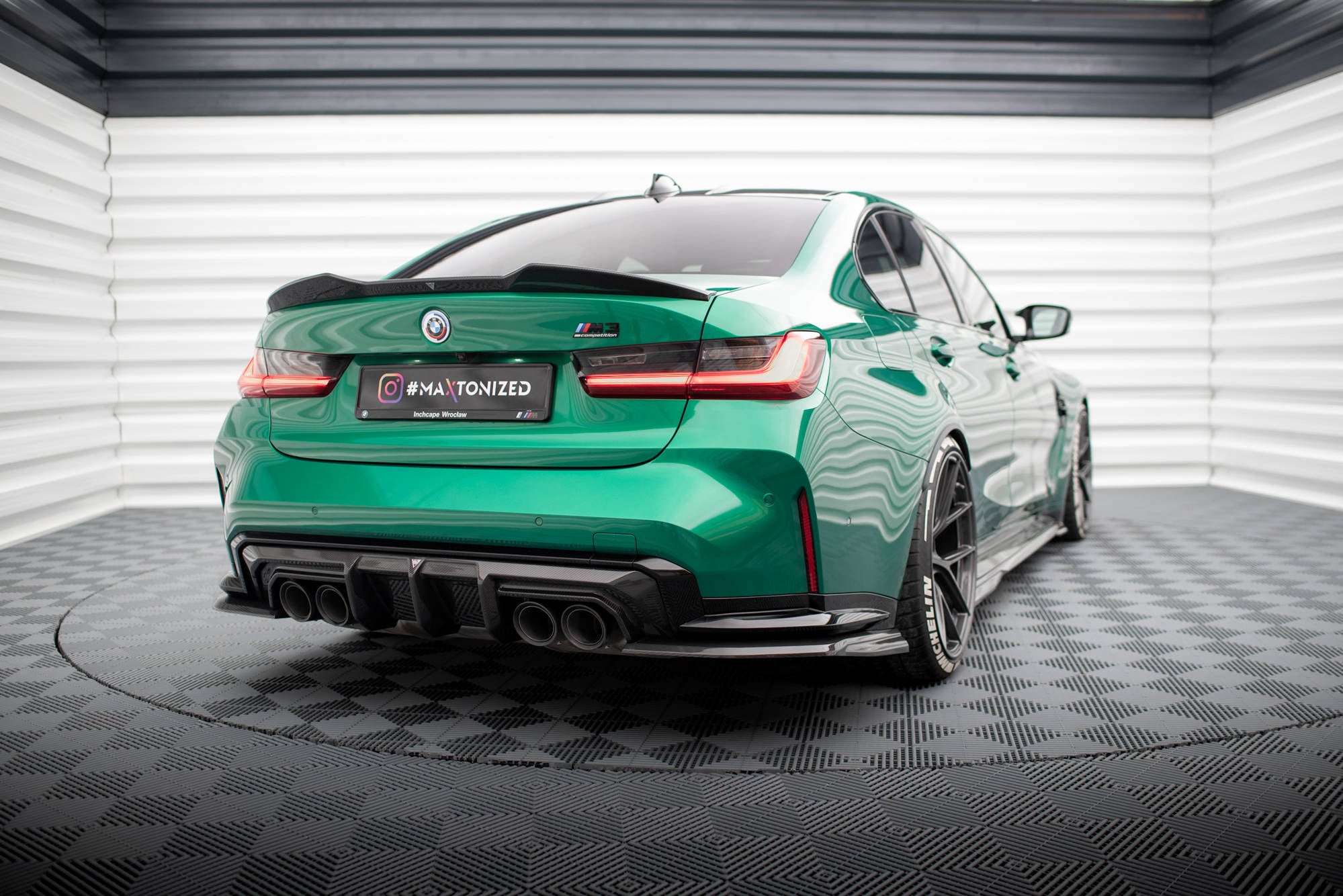 Prepreg carbon fiber rear diffuser bmw m3 sedan / touring g80 / g81