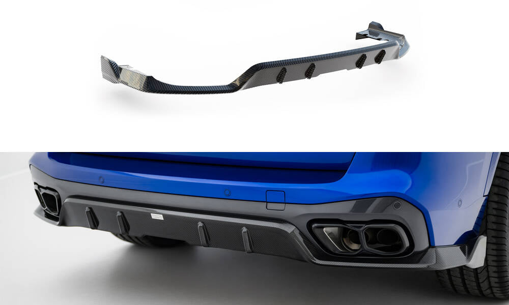 Prepreg carbon fiber rear diffuser bmw x5 m-pack g05 facelift