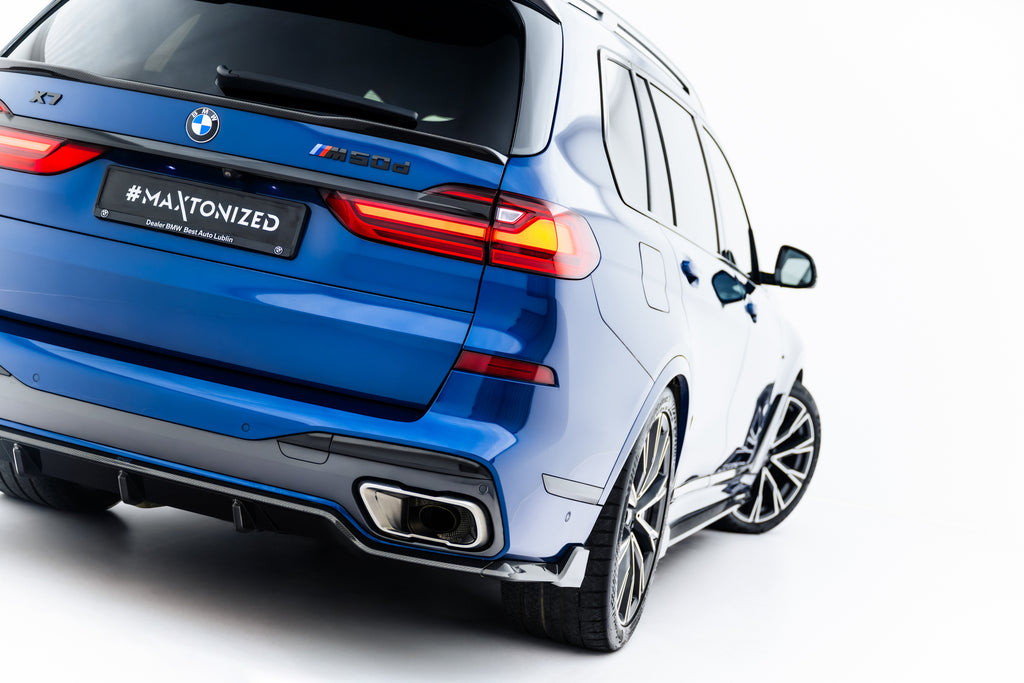 Prepreg-hiilikuituinen takadiffuusori bmw x7 m-pack g07 / g07 facelift (vetokoukulla varustettu versio)