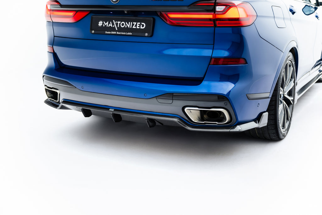 Prepreg-hiilikuituinen takadiffuusori bmw x7 m-pack g07 / g07 facelift (vetokoukulla varustettu versio)