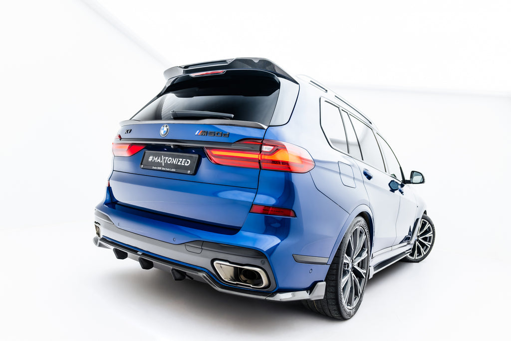 Prepreg-hiilikuituinen takadiffuusori bmw x7 m-pack g07 / g07 facelift (vetokoukulla varustettu versio)