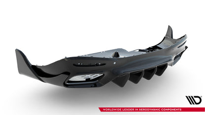 Prepreg carbon fiber rear diffuser mercedes-amg gt 63 / 55 / 63 s e performance c192