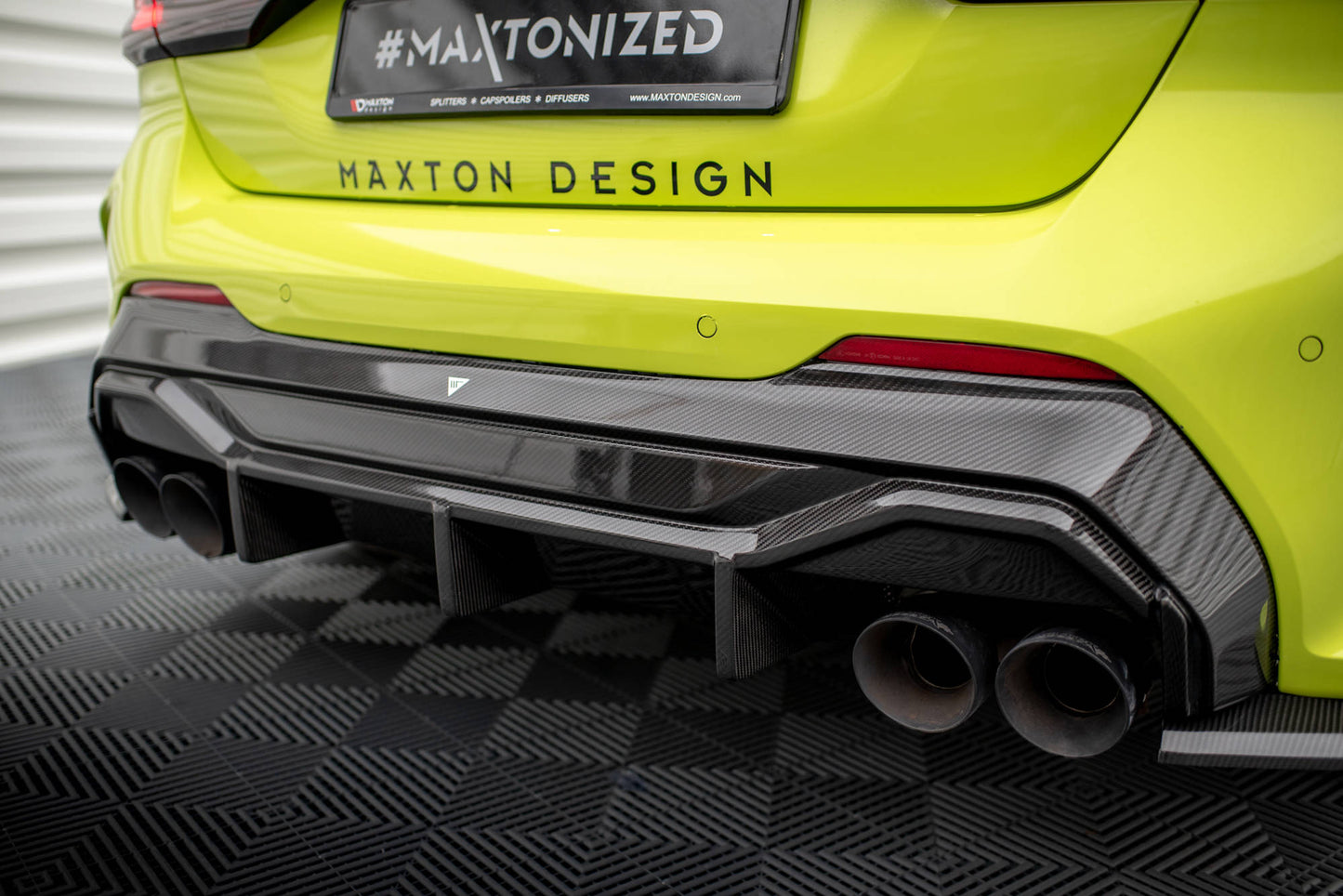 Prepreg carbon fiber rear diffuser v.1 bmw 1 f40 m-pack/ m135i