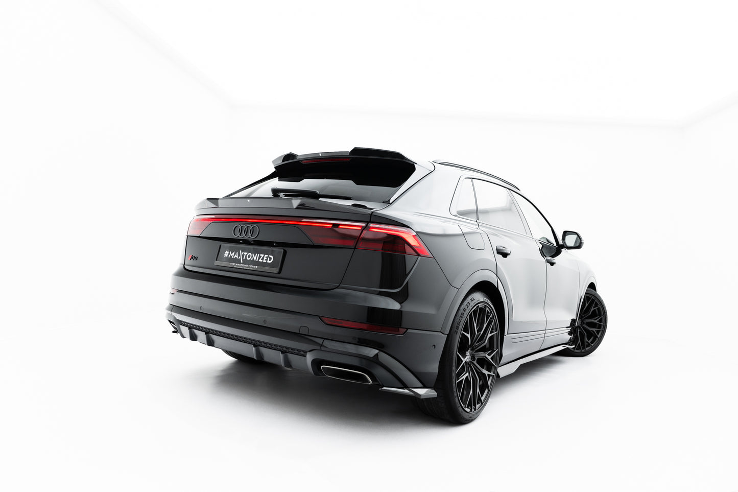 Prepreg carbon fiber rear side splitters audi q8 s-line mk1 facelift