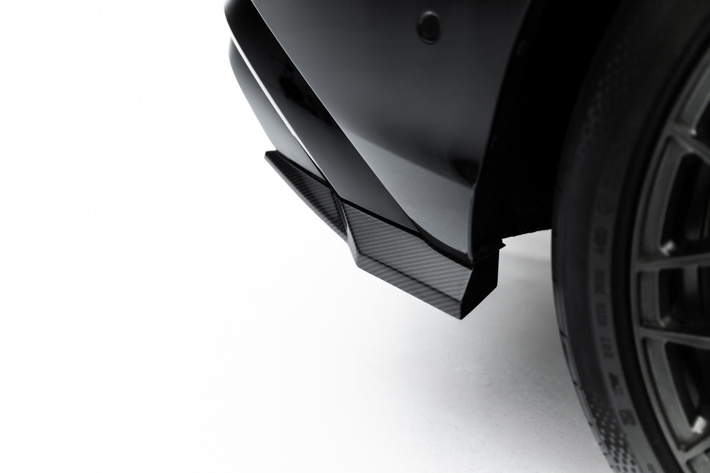 Prepreg carbon fiber rear side splitters audi q8 s-line mk1 facelift