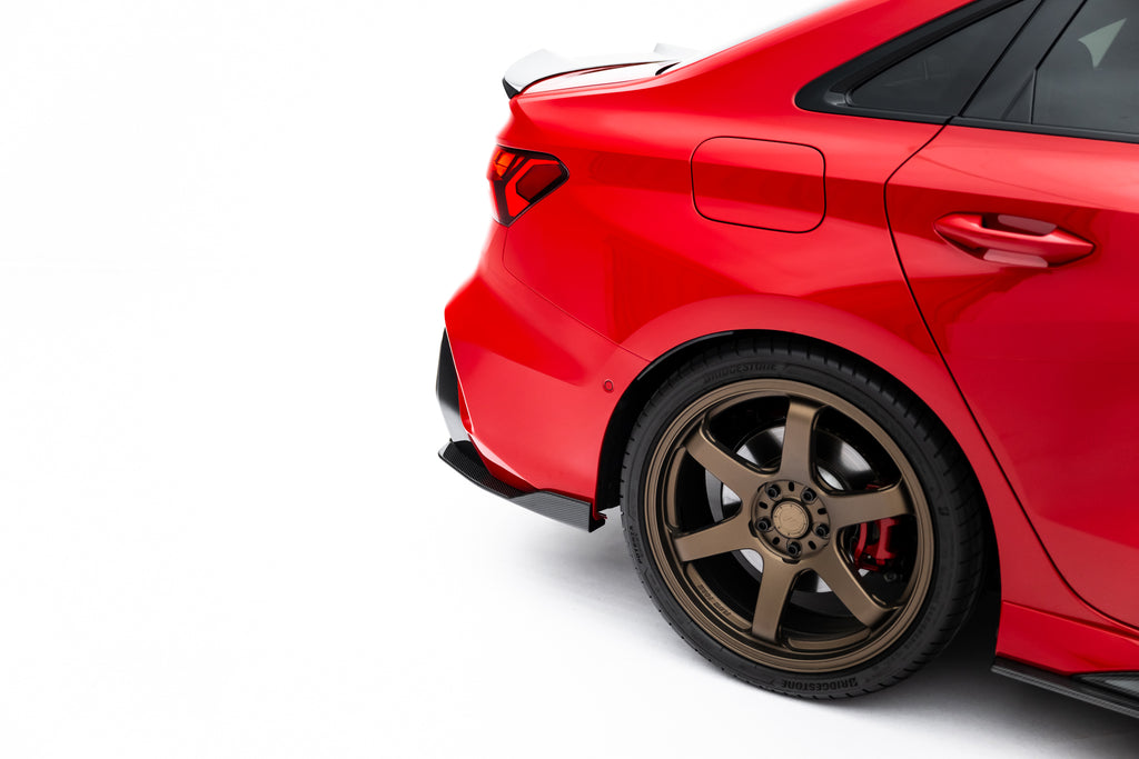 Prepreg carbon fiber rear side splitters audi rs3 sedan 8y facelift