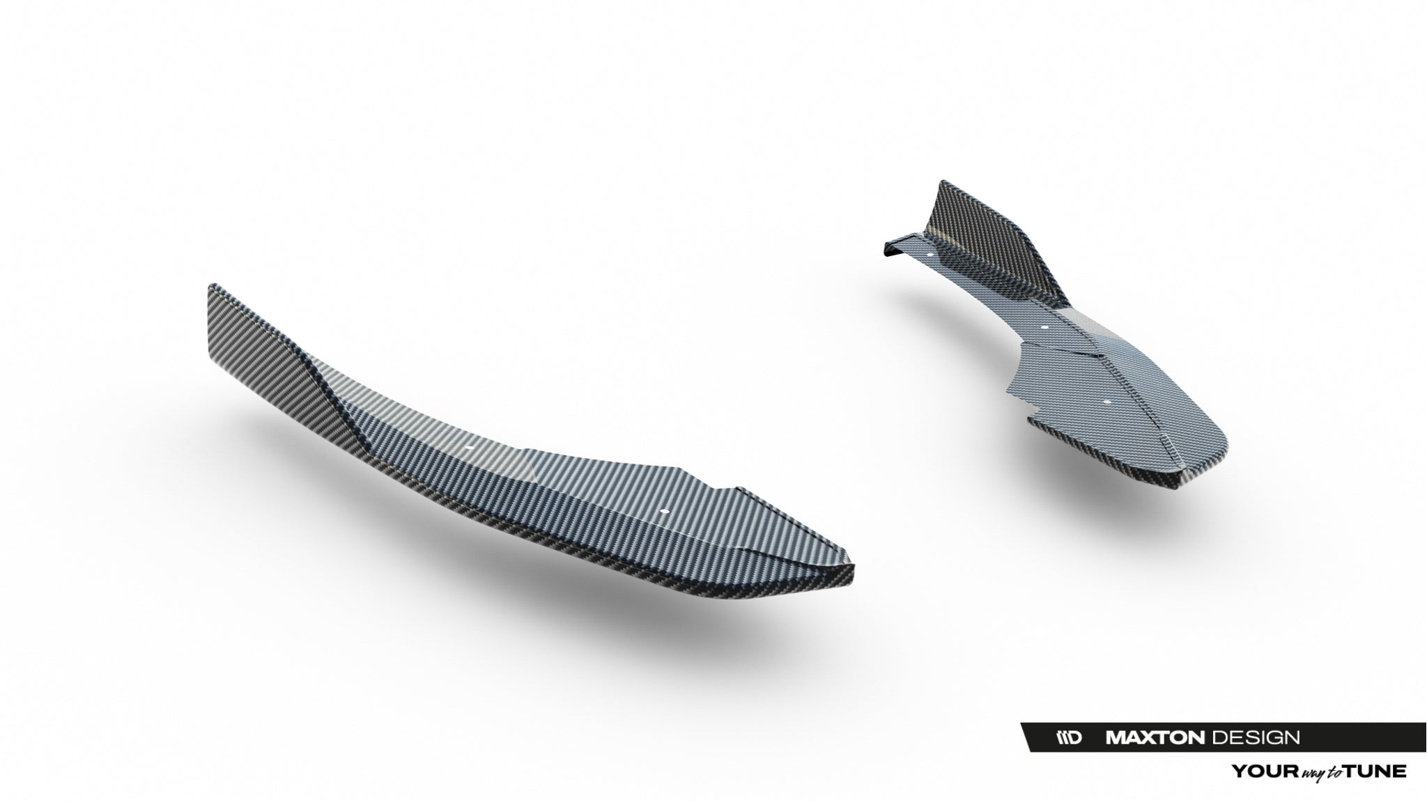 Prepreg carbon fiber rear side splitters audi rs3 sedan 8y facelift