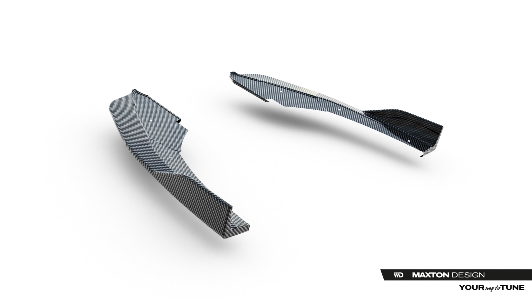Prepreg carbon fiber rear side splitters audi rs3 sedan 8y facelift