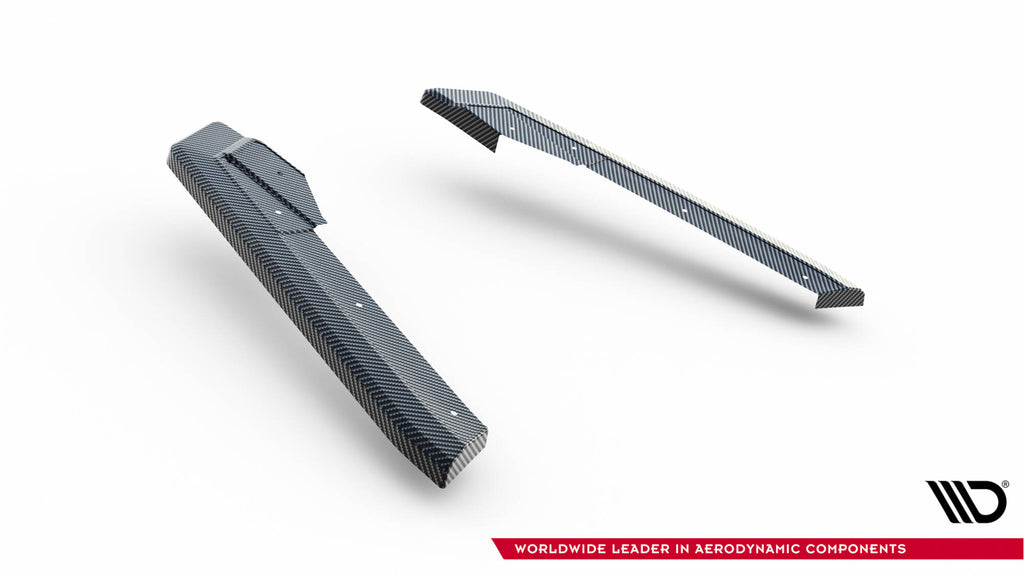 Prepreg carbon fiber rear side splitters audi rs6 c8