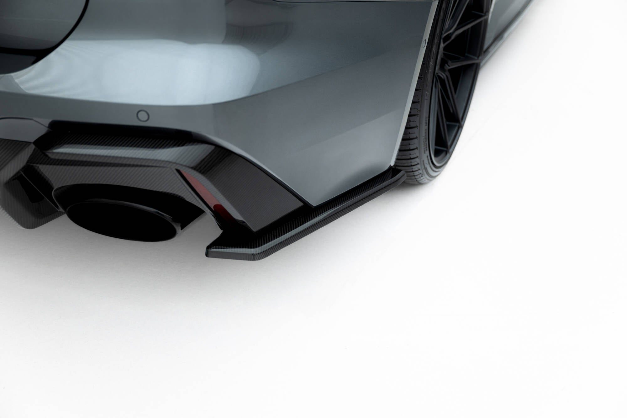 Prepreg carbon fiber rear side splitters audi rs6 c8