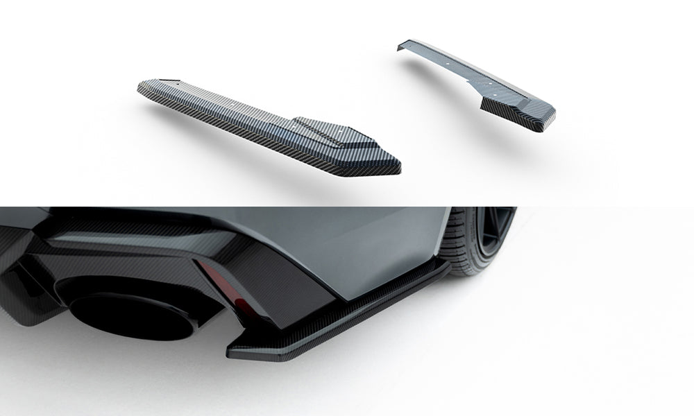 Prepreg carbon fiber rear side splitters audi rs7 c8