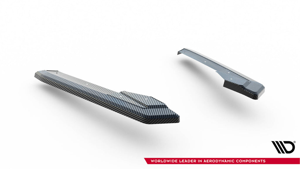 Prepreg carbon fiber rear side splitters audi rs7 c8