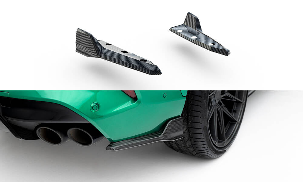 Prepreg carbon fiber rear side splitters bmw x5 m f95 facelift