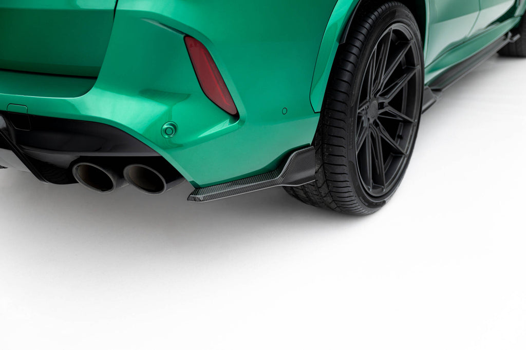 Prepreg carbon fiber rear side splitters bmw x5 m f95 facelift