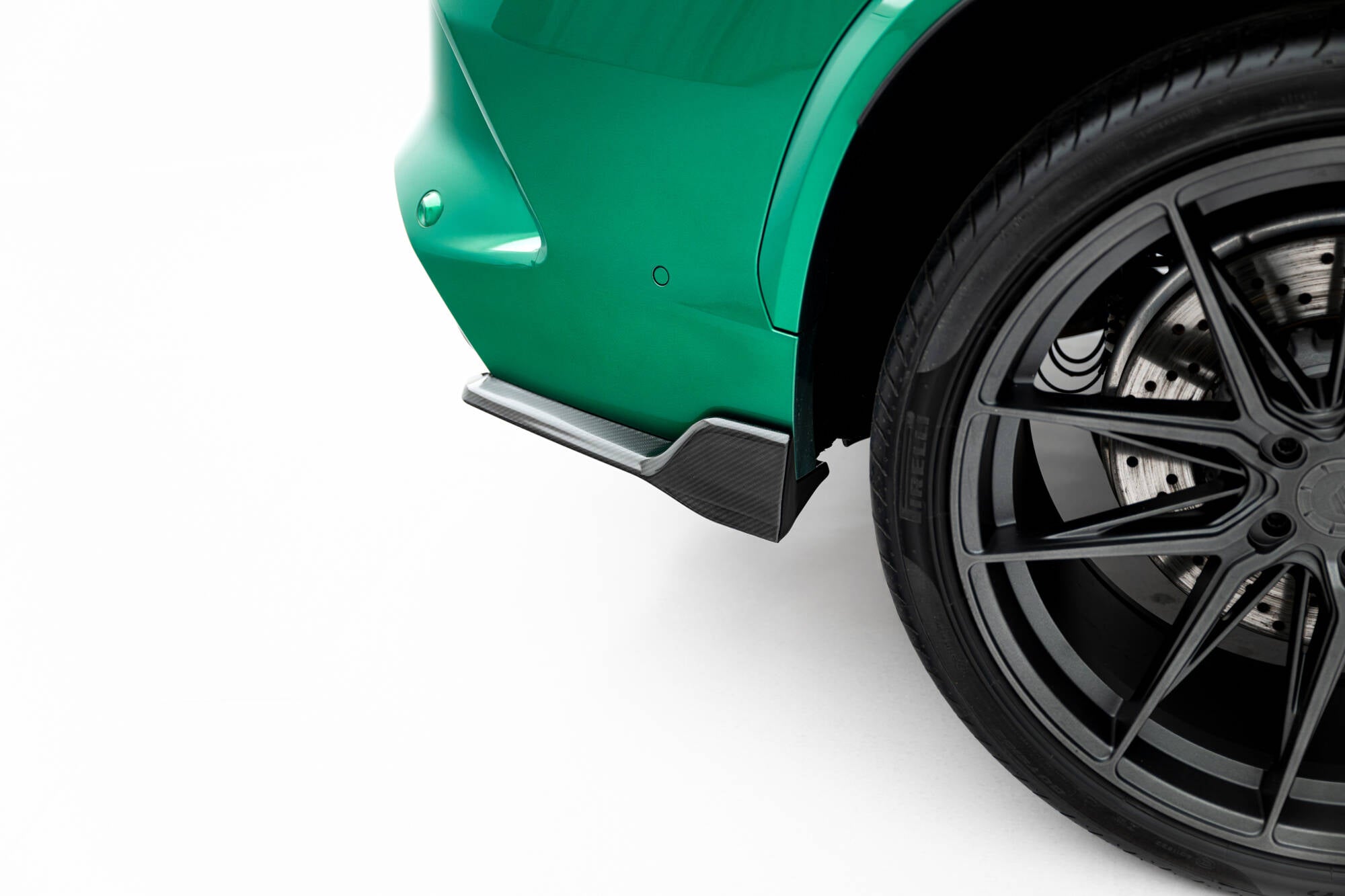 Prepreg carbon fiber rear side splitters bmw x5 m f95 facelift