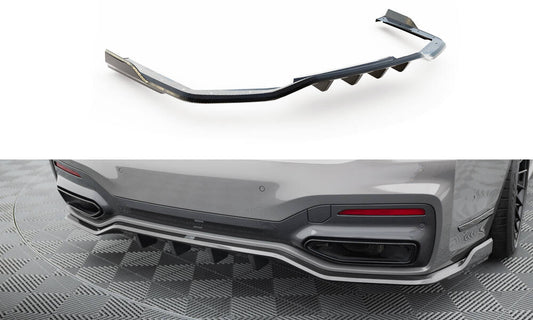 Prepreg carbon fiber rear splitter bmw 7 m-pack g11 / g12 facelift
