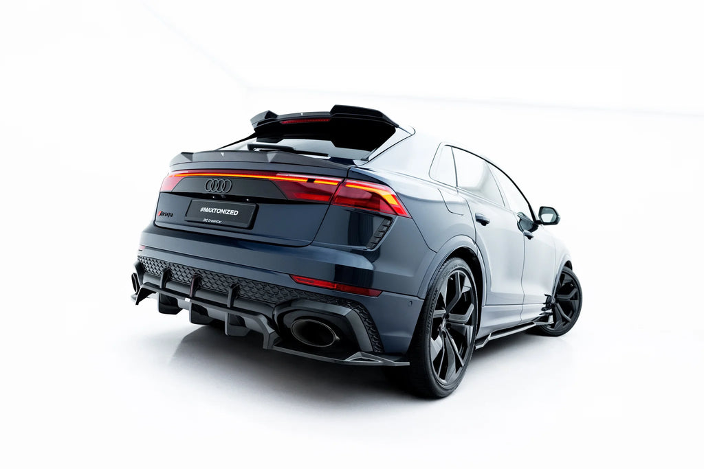Prepreg karbonfiber splitter bak (med vertikale stenger) audi rsq8 mk1 ansiktsløftning