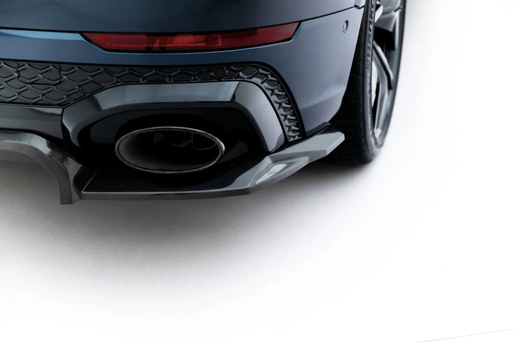 Prepreg karbonfiber splitter bak (med vertikale stenger) audi rsq8 mk1 ansiktsløftning