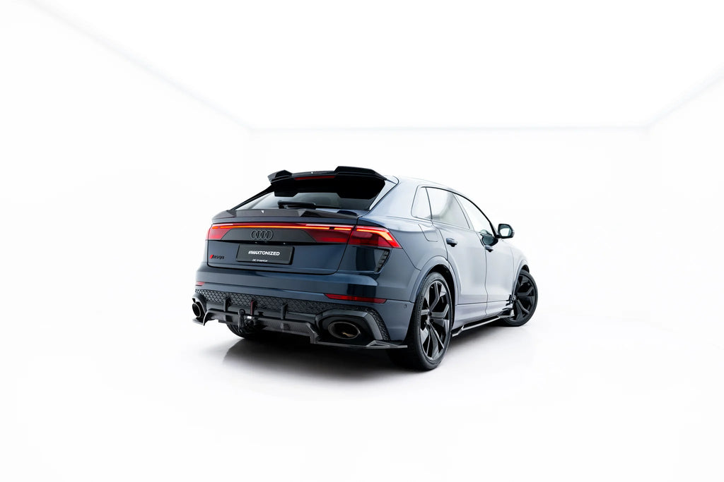 Prepreg karbonfiber splitter bak (med vertikale stenger) audi rsq8 mk1 ansiktsløftning