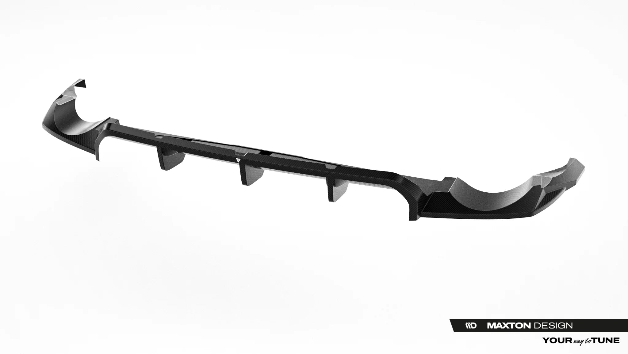 Prepreg karbonfiber splitter bak (med vertikale stenger) audi rsq8 mk1 ansiktsløftning
