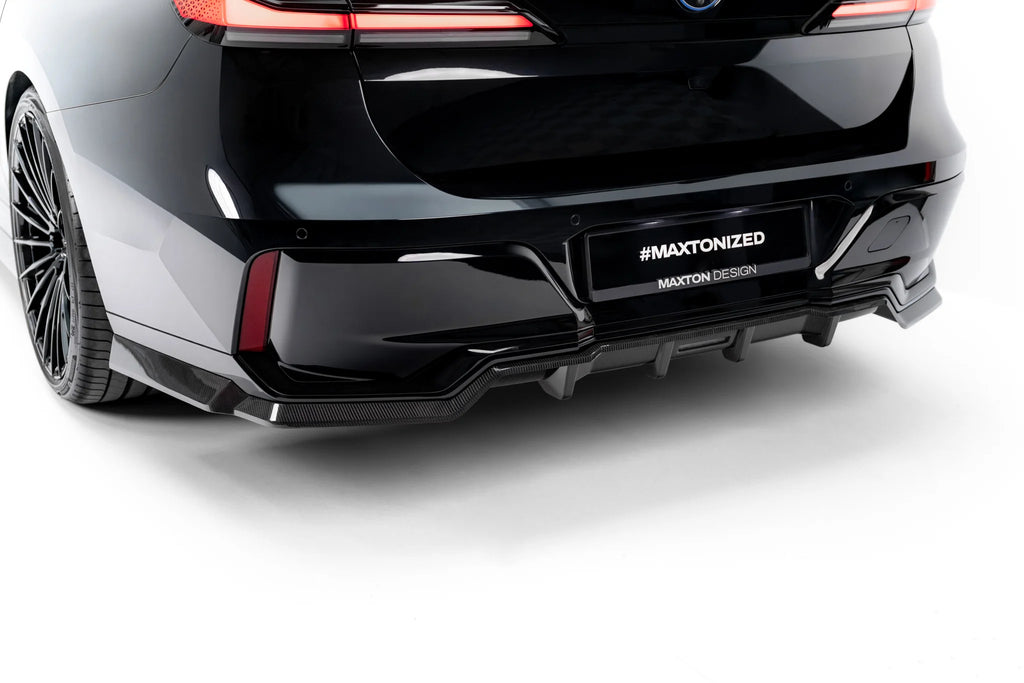 Prepreg carbon fiber rear splitter (with vertical bars) bmw 7 m-pack / i7 m-pack g70
