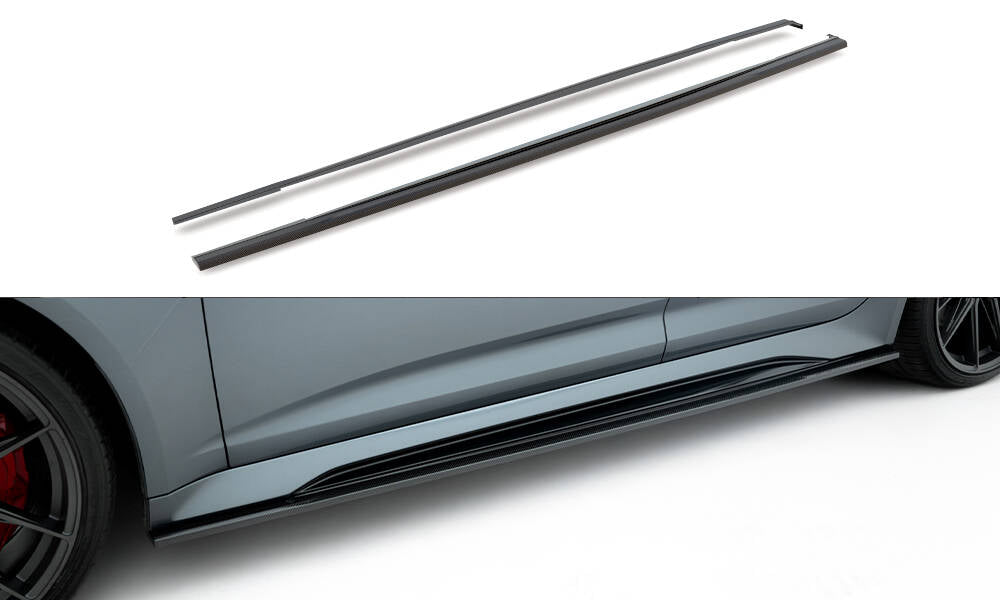 Prepreg carbon fiber side skirts audi rs6 c8