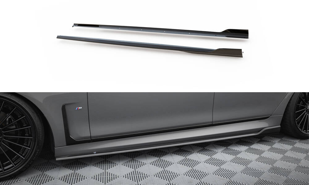 Prepreg Carbon Fiber Side nederdele BMW 7 M-Pack G11 ansigtsløftning