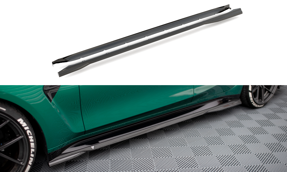 Prepreg carbon fiber side skirts bmw m3 sedan / touring g80 / g81
