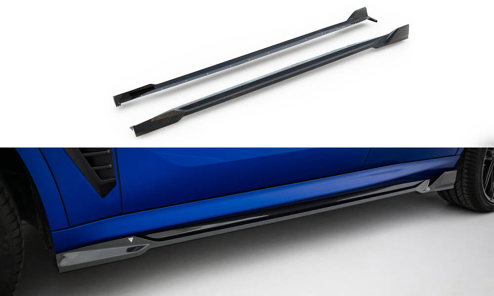 Prepreg carbon fiber side skirts bmw x5 m-pack g05 facelift