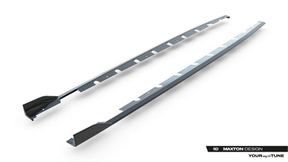 Prepreg carbon fiber side skirts v.1 audi rs3 sedan 8y facelift