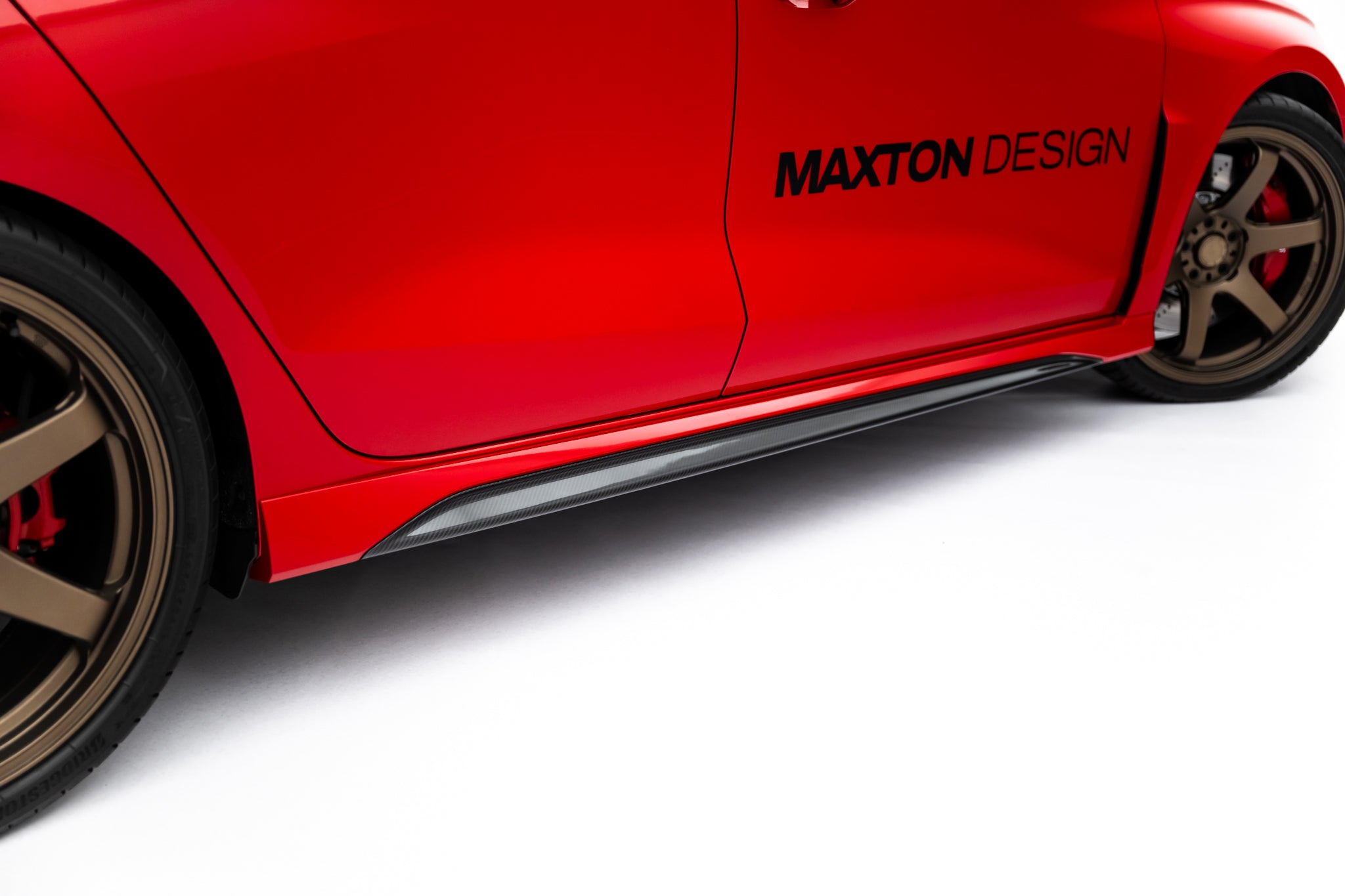 Prepreg carbon fiber side skirts v.2 audi rs3 sedan 8y facelift