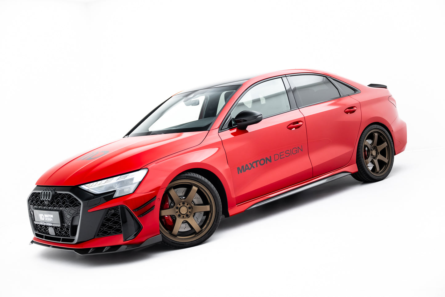 Prepreg carbon fiber side skirts v.2 audi rs3 sedan 8y facelift
