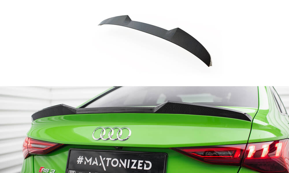 Prepreg carbon fiber tailgate spoiler audi rs3 sedan 8y