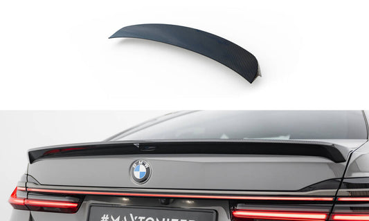 Prepreg carbon fiber tailgate spoiler bmw 7 g11 / g11 facelift