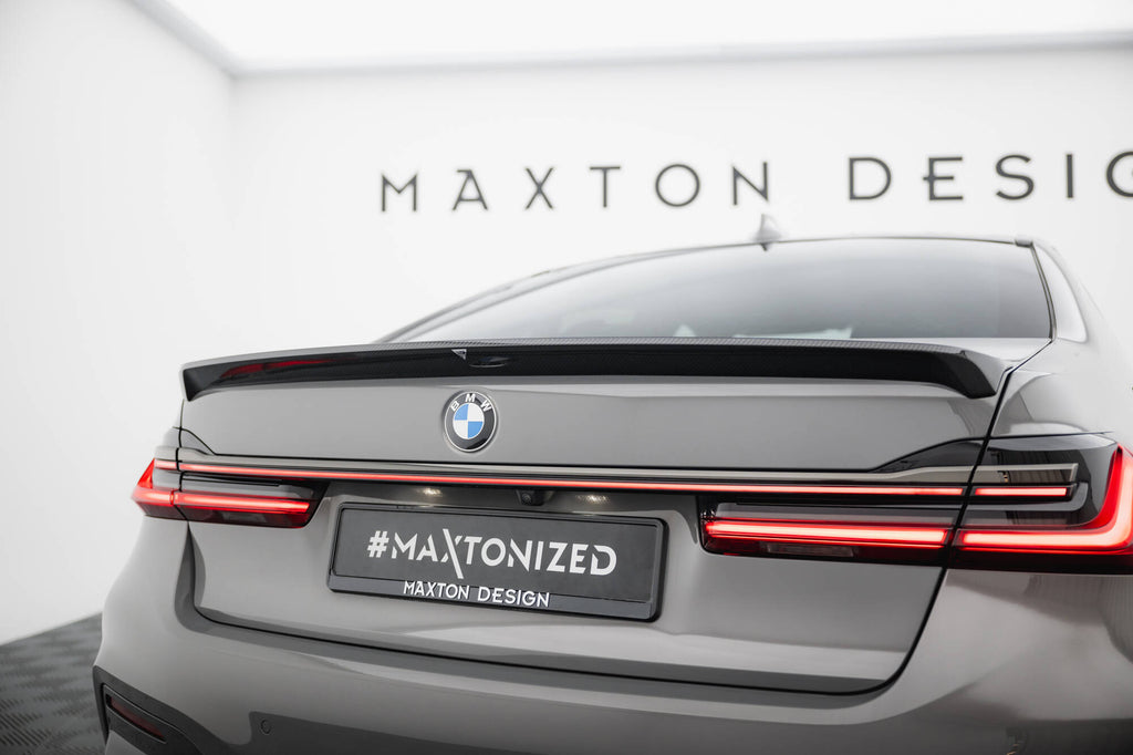 Prepreg carbon fiber tailgate spoiler bmw 7 g11 / g11 facelift