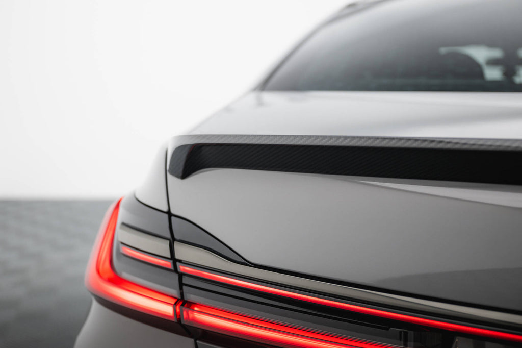 Prepreg carbon fiber tailgate spoiler bmw 7 g11 / g11 facelift